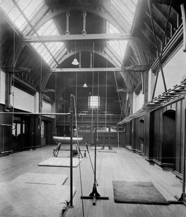 the gymnasium at the Public Baths & Gymnasium at Primrose street, Alloa, Scotland